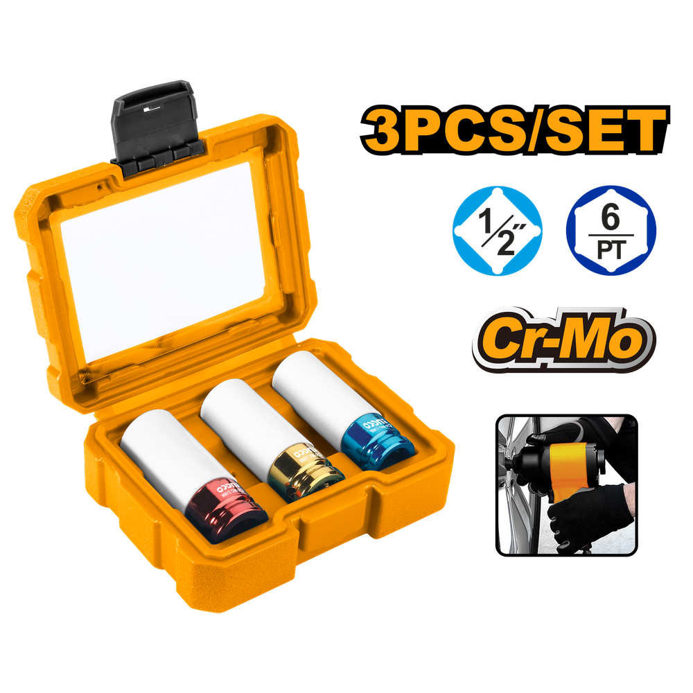 Набор ударных торцевых головок 1/2"  INDUSTRIAL