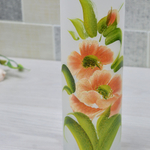 Ваза для цветов цилиндр Н26 D10 мат. роспись 130024