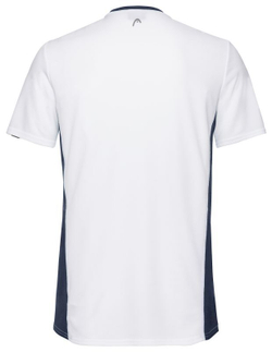 Футболка для мальчика теннисная Head Club Tech T-Shirt - white/dark blue