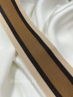 Лампас бежево-коричневый 4 см