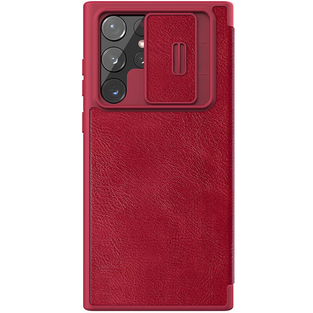 Кожаный чехол-книжка Nillkin Leather Qin Pro для Samsung Galaxy S22 Ultra