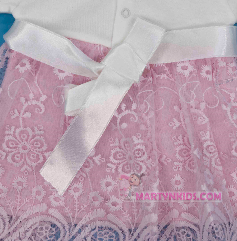 костюм Три цветочка платье + штанишки 4641