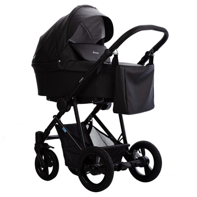 Детская коляска AroTeam Amaro Prima 2 в 1 05 черная кожа