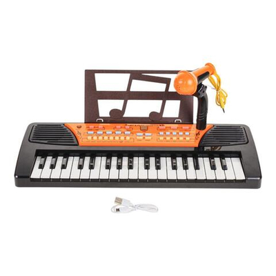 Синтезатор на бат. с микрофоном, коробка 808-18