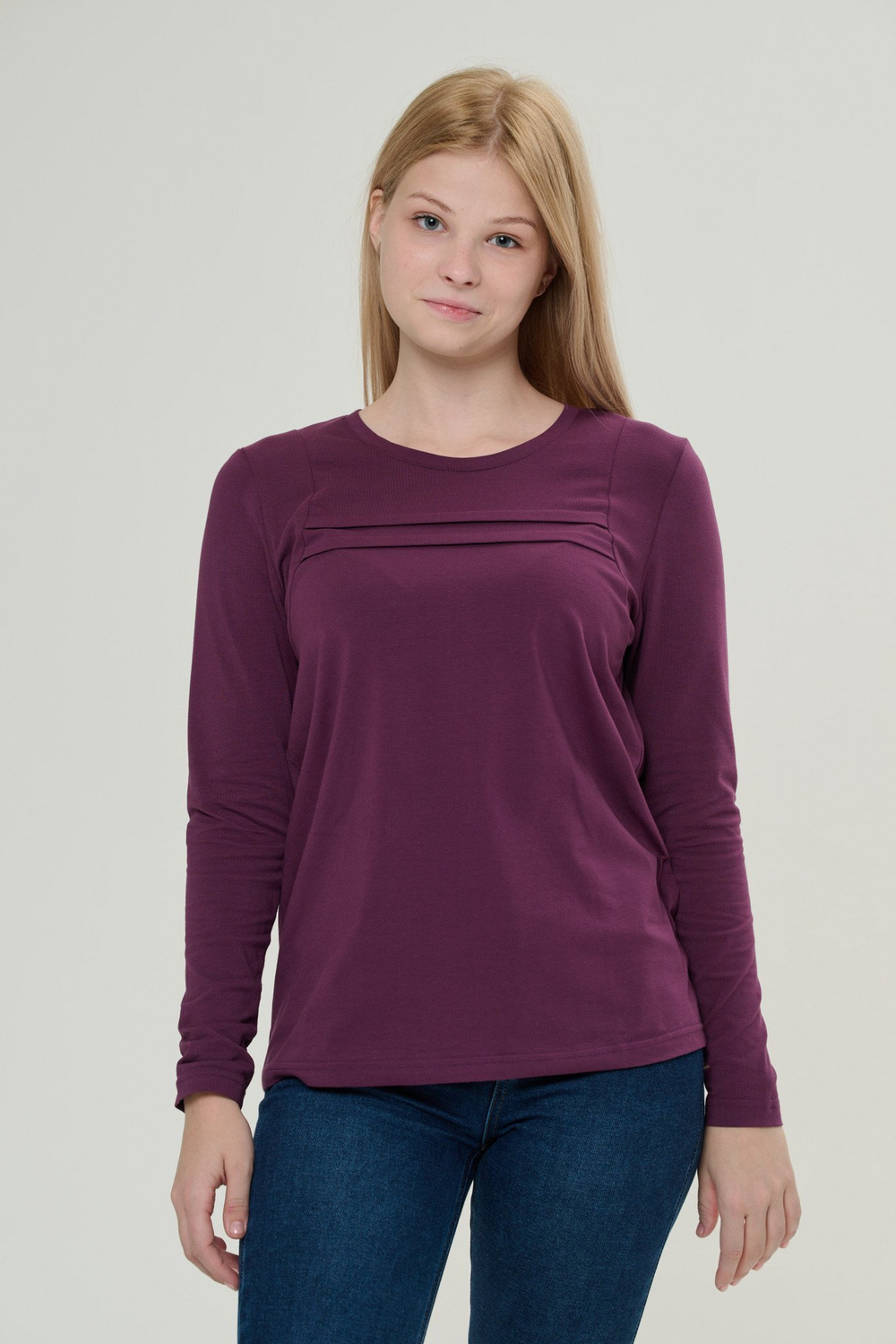Лонгслив женский фиолетовый