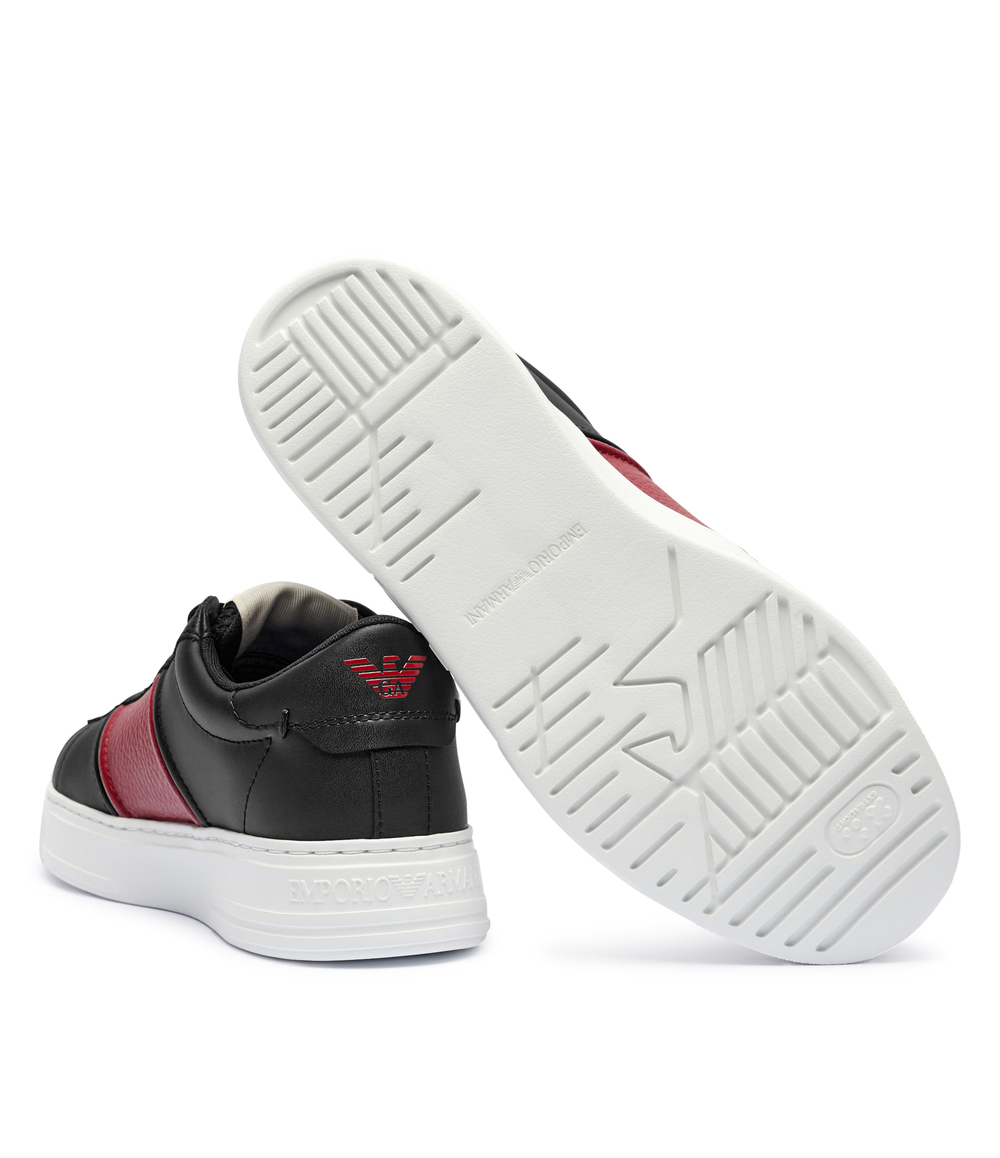 Кожаные кроссовки Emporio Armani - черный(X4X570 XN840)