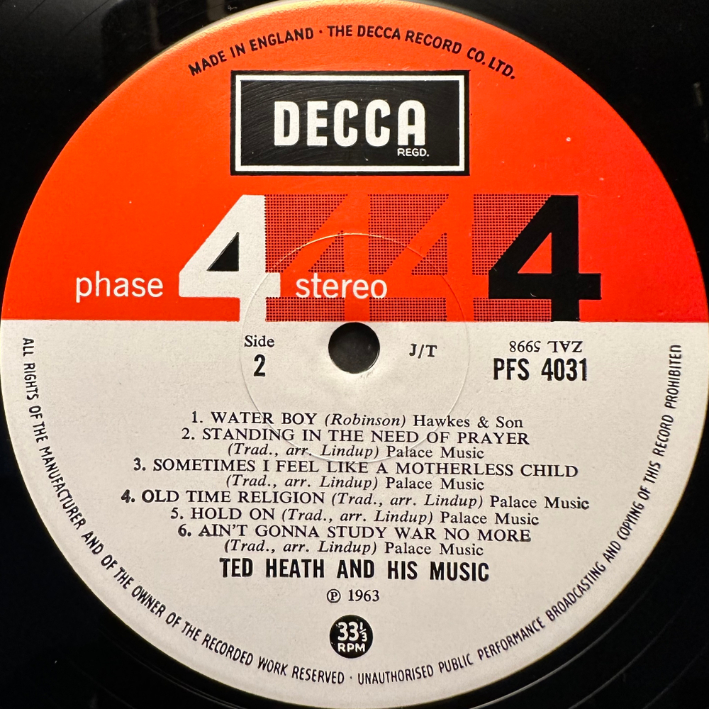 Ted Heath And His Music - Big Band Spirituals (Англия 1964г.)