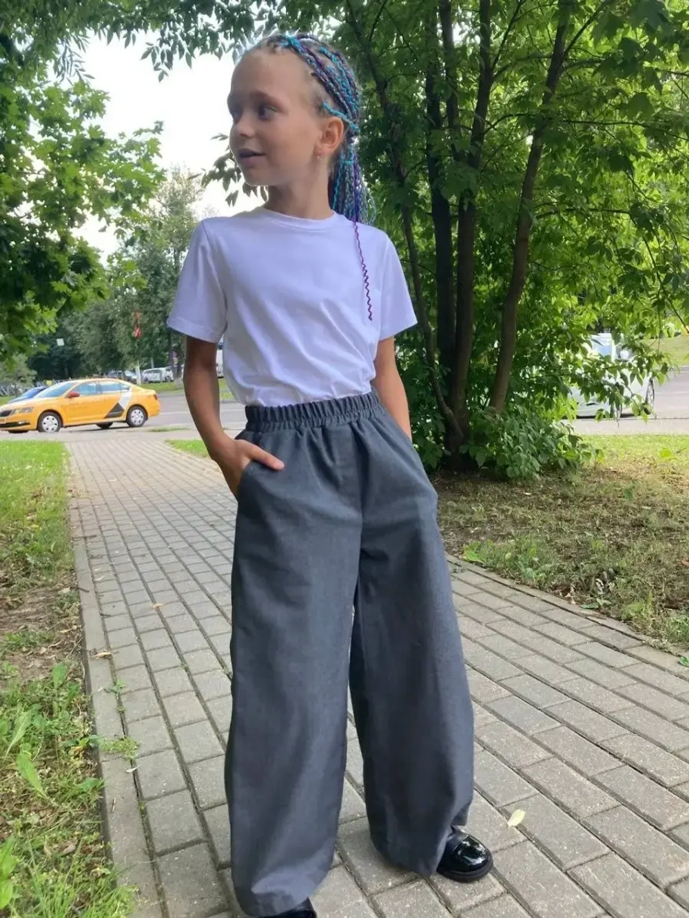 Брюки школьные палаццо