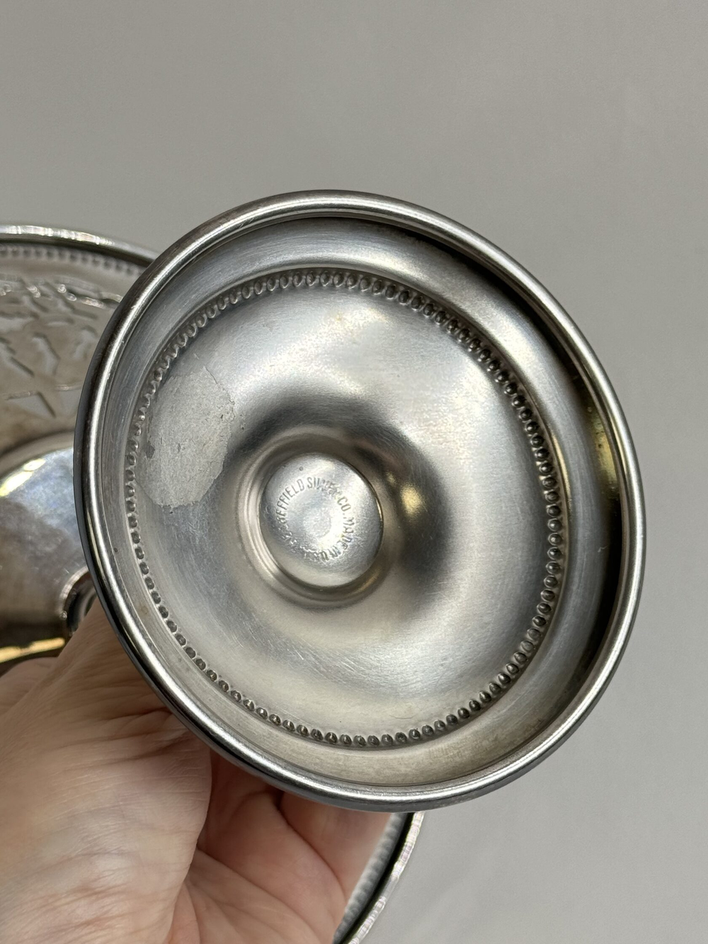 Ваза на ножке/фруктовница Sheffield Silver Co.