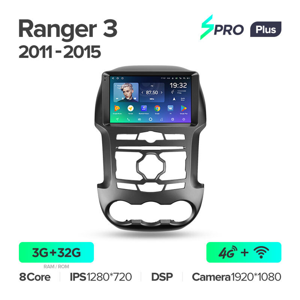 Teyes SPRO Plus 9"для Ford Ranger 3 2011-2015+CANBUS