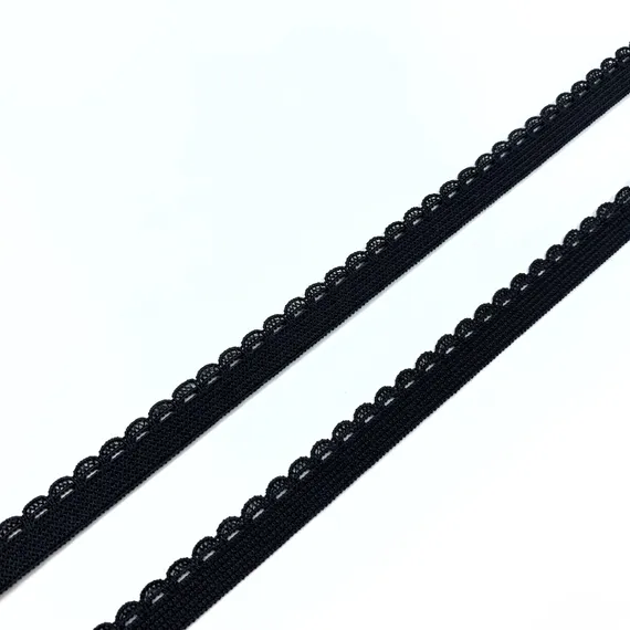 Резинка отделочная черная 9 мм, Турция