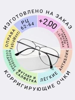 Очки для зрения +2.00 РЦ62-64