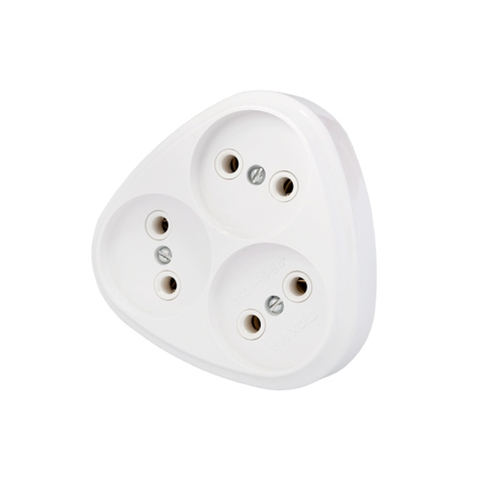 Разветвитель 3 гнезда Bylectrica б/з 16А белый