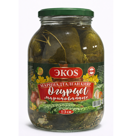 Огурцы ЭкоS маринованные 2 л