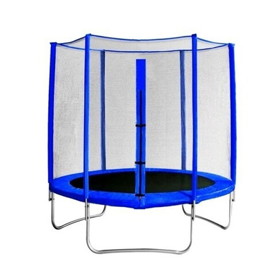 Батут с защитной сеткой Trampoline 8 диаметр 2,4 м синий