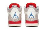 Jordan Air Jordan 3 Retro International Flight leather burst pattern low-cut retro basketball shoes GS white Red Blue