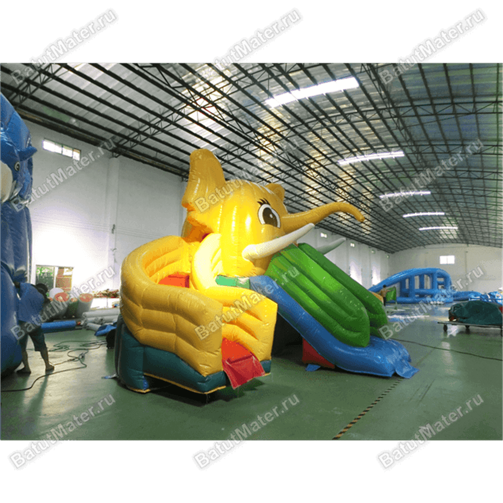 Водная надувная горка «Слоник на воде», 9×8×6 м