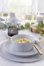 Тарелка connect, organic, D20,5 см, серая