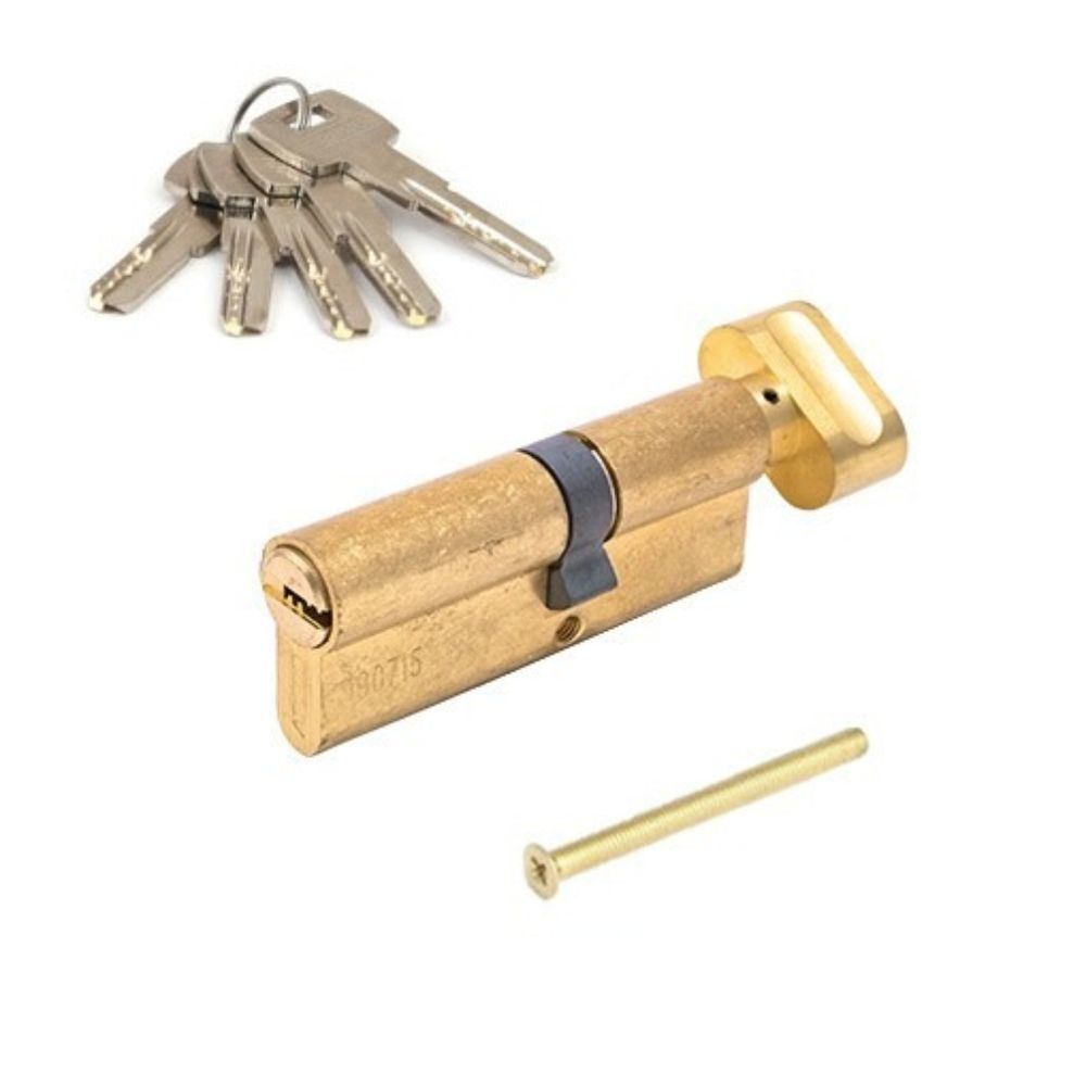 Личинка замка двери Apecs, SM-80(35C/45)-C-G, 9063, 80 мм, с заверт, золото