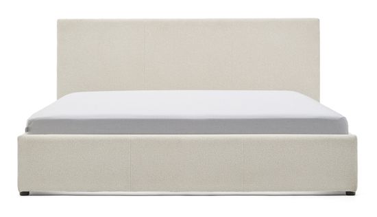 Кровать Nahiri La Forma бежевого цвета из шенилла с ящиком для хранения 160 x 200 см
