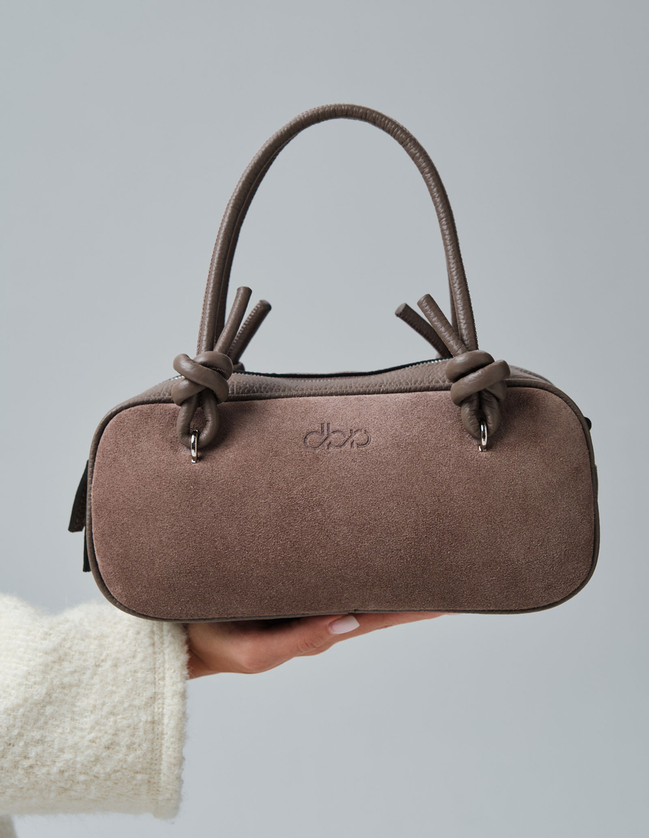 Замшевая сумка Curl DBR 31363 капучино