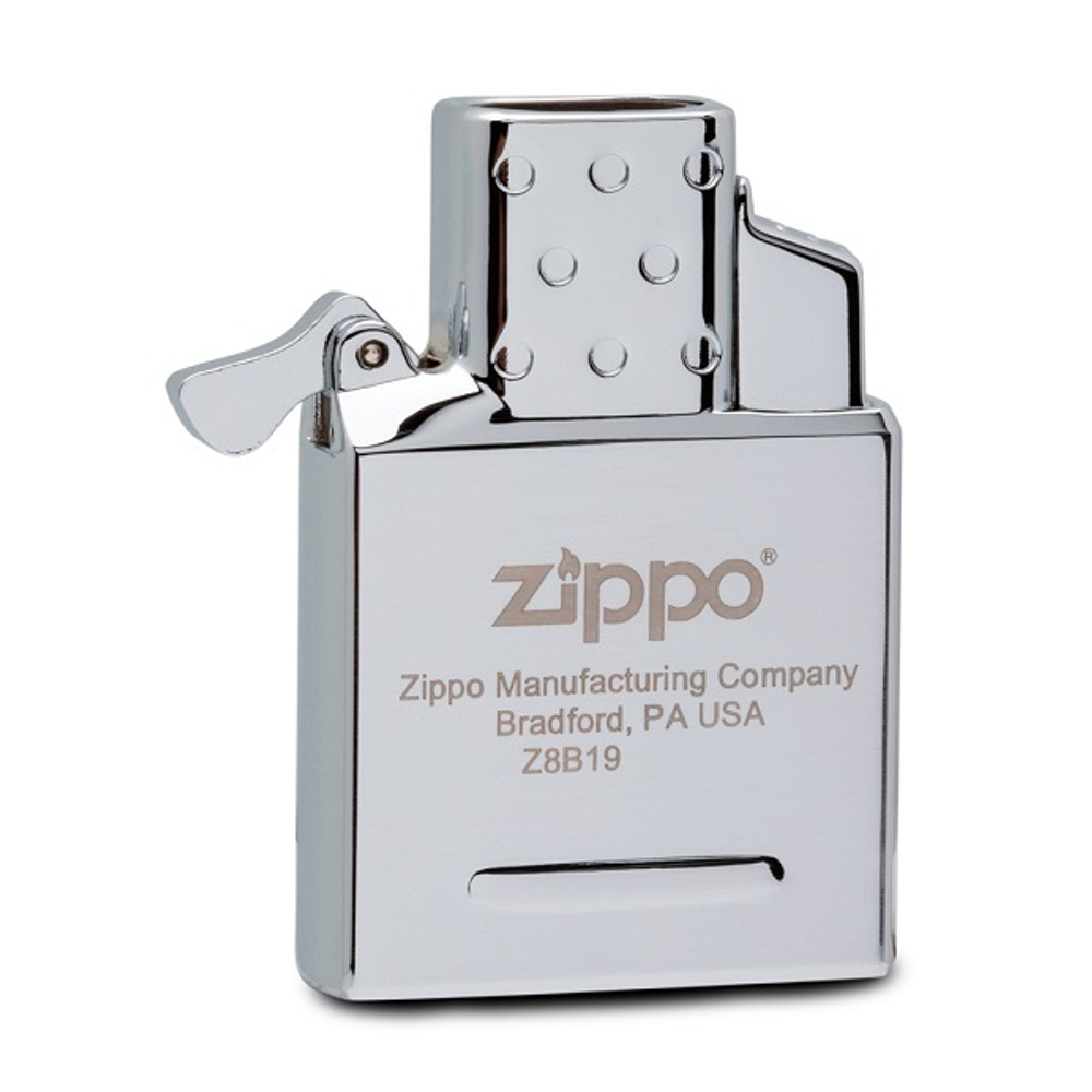 Набор Zippo (зажигалка Zippo 205 Satin Chrome и газовый вставной блок с двойным пламенем)