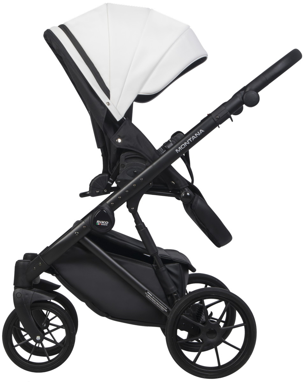 Детская коляска Riko Basic Montana X Ecco 2 в 1 32 White-Light Silver (белый-св.серый)