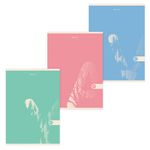 Тетрадь А4, 48 л., BRAUBERG, скоба, клетка, обложка картон, "PASTEL", 404041, 3шт