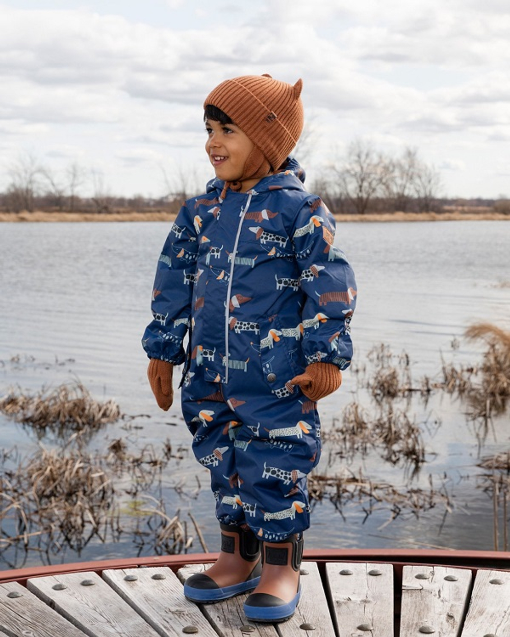 Купить демисезонный комбинезон Deux par Deux H30 W65S 3H033 (шапочка в комплекте!)