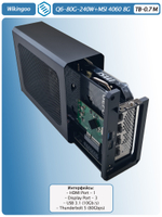 Внешняя видеокарта EGPu Wikingoo Q6 - 240W + MSI GeForce RTX 4060 8Gb. Thunderbolt 5.