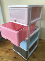 Комод 4-х СЕКЦИОННЫЙ (40*50cm) РАДУГА НА КОЛЕСАХ арт. 040241 [1] ДУНЬЯ