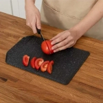 Доска разделочная пластиковая 25*17,6см «FLEX» черный гранит