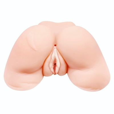 Телесная вибровагина Julie с 2 рабочими отверстиями (Цвет: телесный)