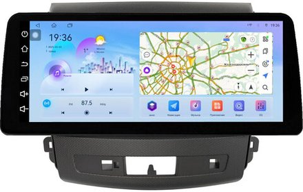 Магнитола для Mitsubishi Outlander XL, Peugeot 4007, Citroen C-Crosser (перфорированная рамка) - FarCar монитор 12.3" 2K QLED на Android 14, TS10, CarPlay, 4G SIM-слот