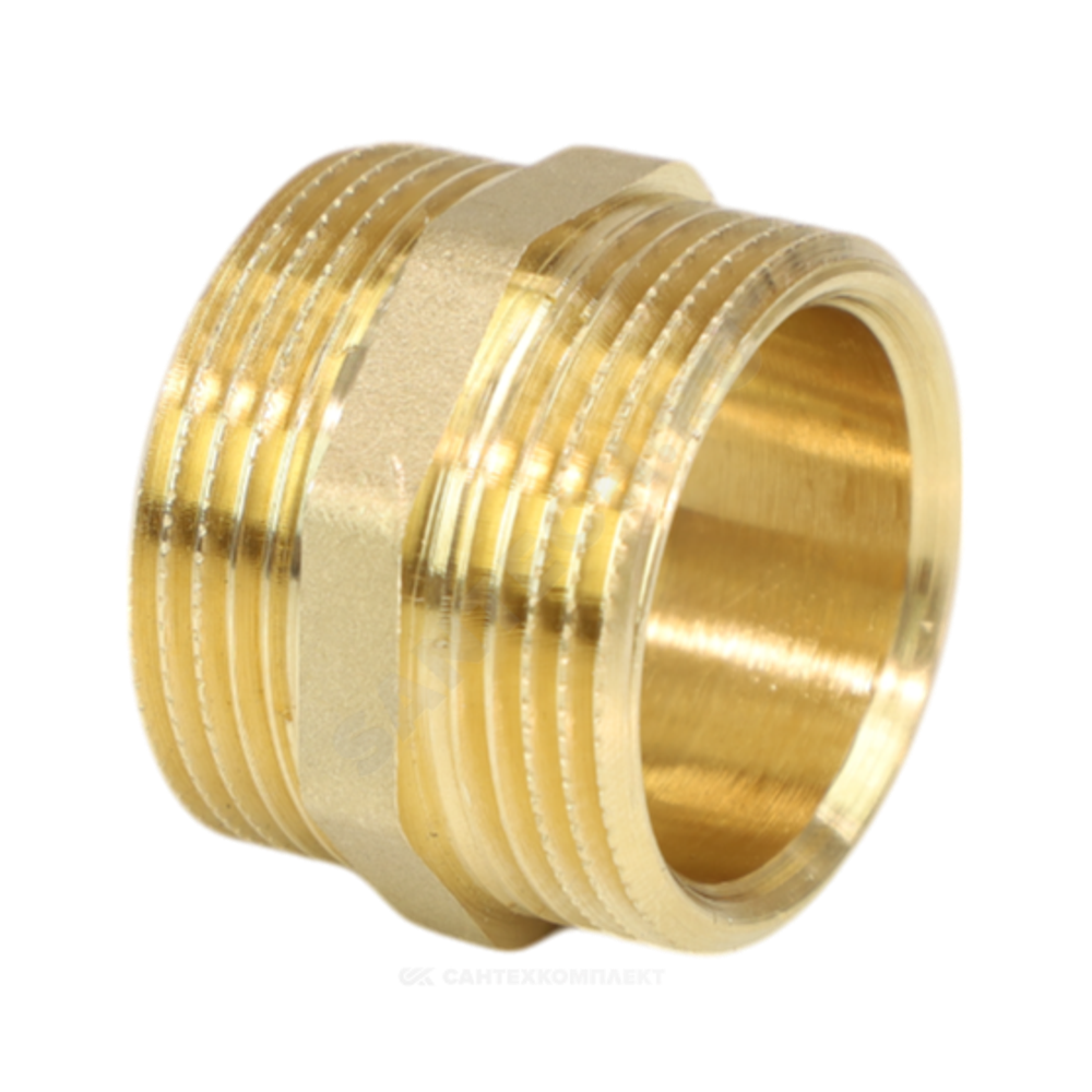 Ниппель латунь Ду 25 (1") НР LD LD.65.501.25