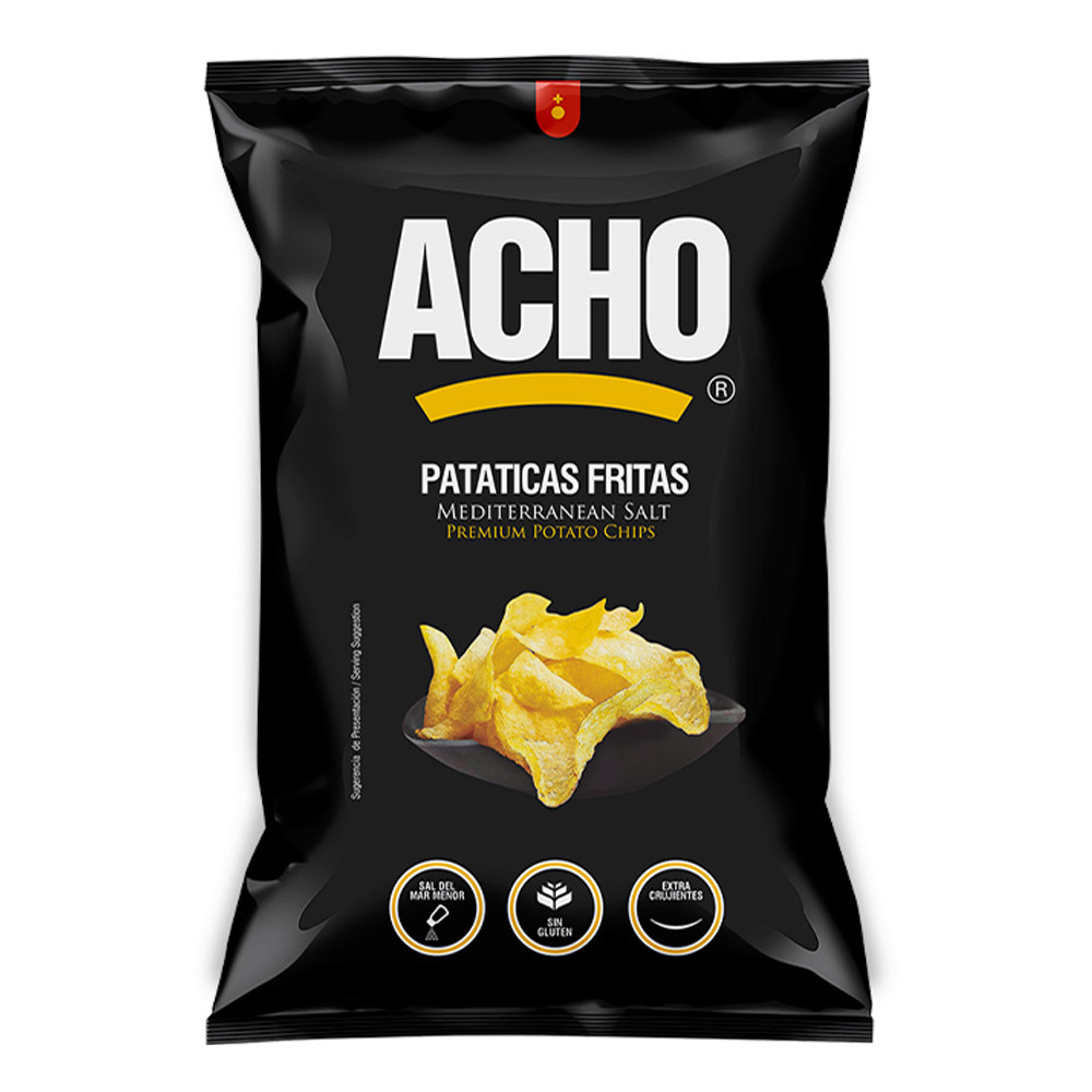 Картофельные чипсы с маслом и морской солью, без глютена, "Acho", 130 г
