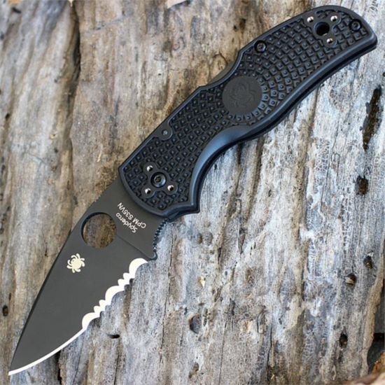 Складной нож Spyderco Native 41PSBBK5 c клинком из стали CPM-S35VN, рукоять FRN