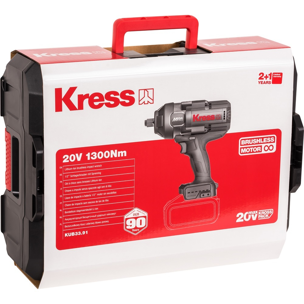 Гайковерт аккумуляторный KRESS KUB33.91 20V без акк и з/у