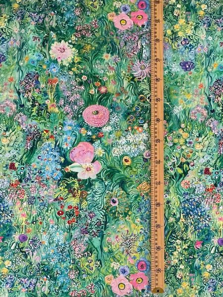 ЦВЕТОЧНЫЙ ПОТОК, ЗЕЛЕНЫЙ - 100% ХЛОПОК 11