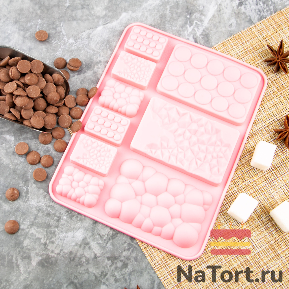 Форма силиконовая для шоколада «Плитка небосвод» 9 в 1