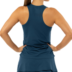 Женская теннисная майка Lucky in Love Eyelet Ruche Tank Top Women - Dark Blue