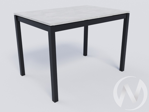 Стол Турин (опоры черный/ЛДСП дуб крафт белый; кромка дуб крафт белый)