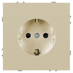 Розетка ЭРА Galaxy 15-2101-04 c заземлением 2P+E Schuko 16А-250В IP20 шампань | Эра Galaxy