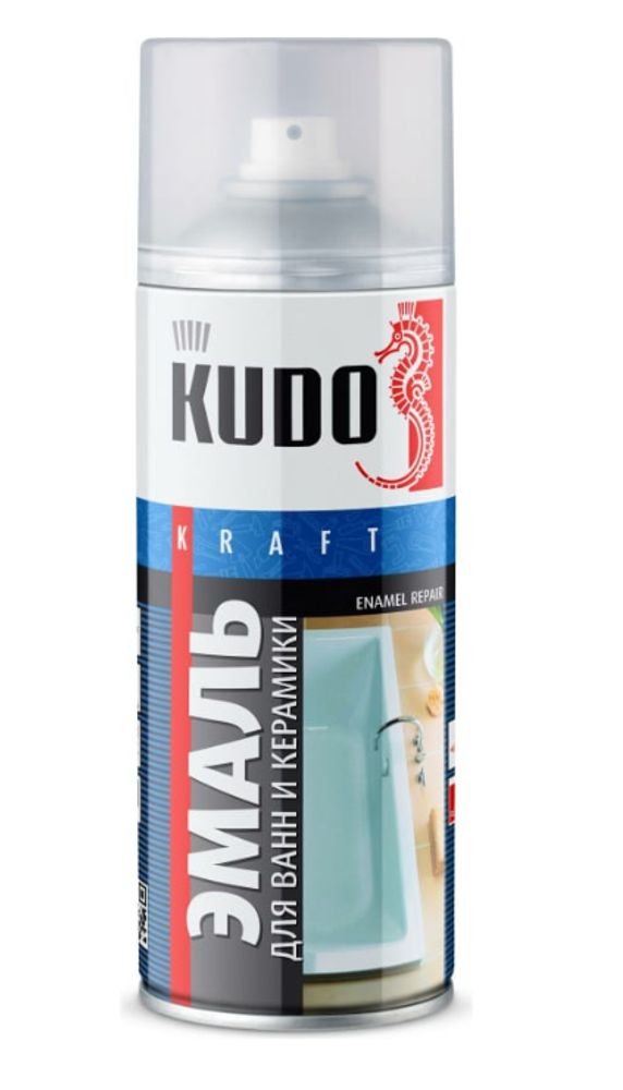 KUDO Эмаль для ванн белая KU-1301