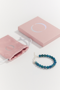 Браслет I AM AMBITIOUS из голубого апатита