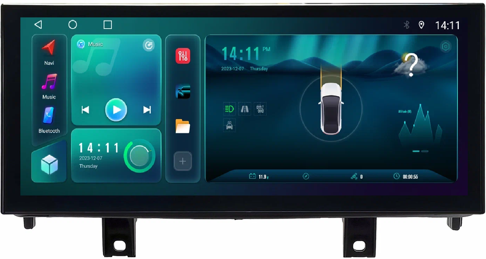 Магнитола для BMW X5 (F15) и BMW X6 (F16) NBT 2013-2017 - Kuberg монитор 12.3" в стиле LEXUS на Android 12, TS10, CarPlay, 4G SIM-слот