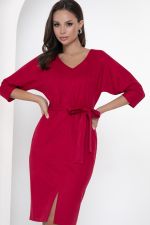 Платье Теплые объятия (вельвет, сангрия) Diolche (Акция)