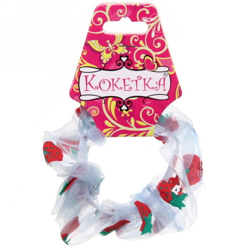 Резинка для волос 1шт «Tenderness - Клубнички», микс 5 цветов, d-11см