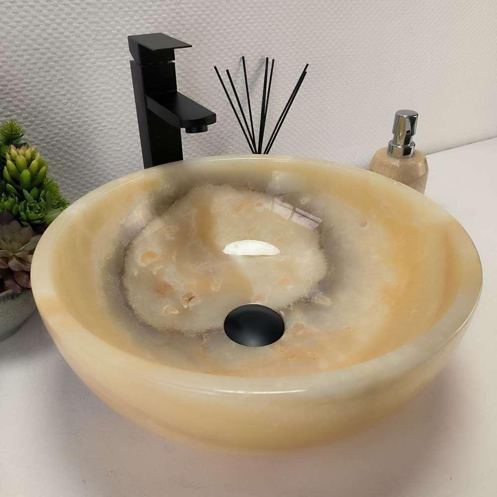 Раковина из оникса Bowl Yellow TinLip BO-62926 40*40*15 140