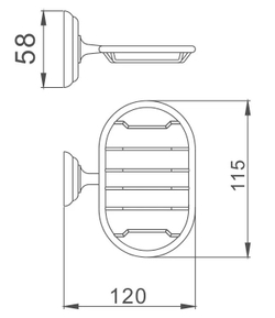 Мыльница металлическая подвесная Haiba HB1502-1